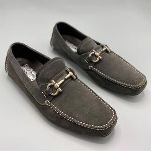 Ferragamo Parigi Suede Loafers - Dark Grey